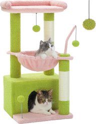 PAWZ Road Indoor 33-in Polyester Cat Tree Tower with Large Condo, Pink