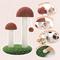 Show in main carousel: PAWZ Road 19-in Polyester Mushroom Cat Scratching Post with Interactive Toy Ball, Brown slide 4 of 9