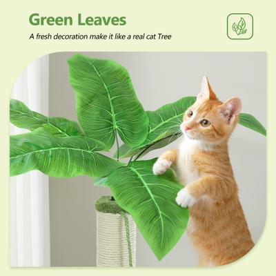 Show full view: PAWZ Road 28-in Polyester Cat Tree Tower with Sisal Scratching Posts, Small, Green slide 4 of 10