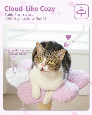 Show full view: PAWZ Road 28-in Polyester Cat Tree Tower with Sisal Scratching Posts, Small, Purple slide 6 of 8