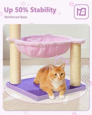 Show full view: PAWZ Road 28-in Polyester Cat Tree Tower with Sisal Scratching Posts, Small, Purple slide 4 of 8