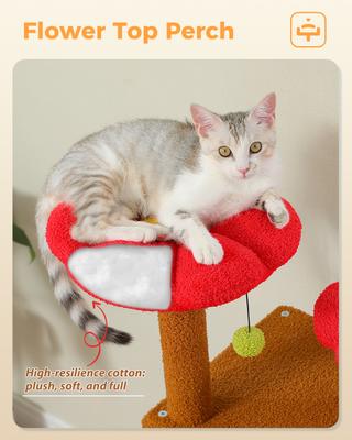 Show full view: PAWZ Road Indoor 52.4-in Polyester Tall Cat Tree Tower & 2 Condos, Brown slide 5 of 8