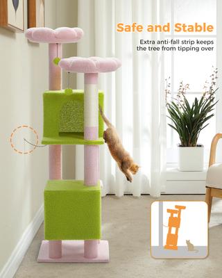 Show full view: PAWZ Road Indoor 52.4-in Polyester Tall Cat Tree Tower & 2 Condos, Pink slide 6 of 8