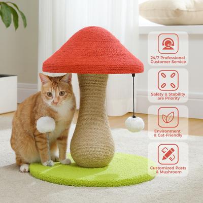 Show full view: PAWZ Road 18-in Polyester Mushroom Cat Scratching Post & Scratcher slide 3 of 8