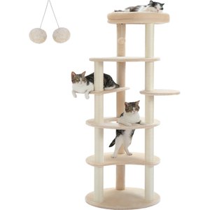 Anione Kratzbaum Deckenspanner Anione Cat Tree PAWZ Road 61-Inch 6-Levels  Overlook Upgrade Multi-level