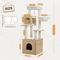 Show in main carousel: PAWZ Road 57.5-in Polyester Wood Cat Tree Tower with Litter Box Enclosure & 2 Condos, Medium, Beige slide 3 of 9