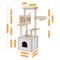 Show in main carousel: PAWZ Road 56.7-in Polyester Wood Cat Tree Tower with Litter Box Enclosure & 2 Condos, Large, Beige slide 2 of 9