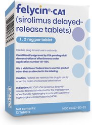 Felycin-CA1 (sirolimus delayed-release tablets) for Cats, 1.2-mg, 12 Tablets