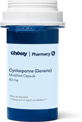 Cyclosporine (Generic) Modified Capsules for Dogs, 50-mg, 60 capsules
