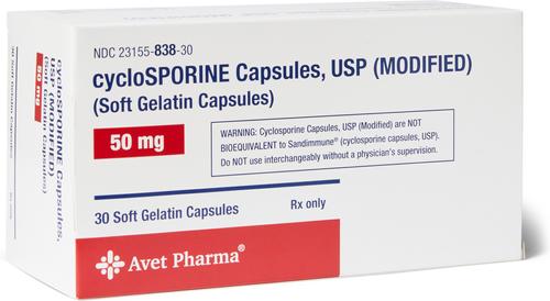 Show full view: Cyclosporine (Generic) Modified Capsules for Dogs, 50-mg, 1 capsule slide 3 of 8