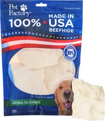 Pet Factory Beefhide Chips Natural Flavored Dog Hard Chews, 8-oz bag