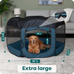 FurHaven Soft-Sided Dog & Cat Playpen, Sailor Blue, X-Large slide 2 of 9