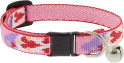 LupinePet Valentine Adjustable Buckle Safety Breakaway Cat Collar with Bell, Lovable Gnomes, 8 to 12-in neck, 1/2-in wide