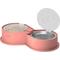Show in main carousel: UPSKY 304 Metal Dual Food & Water Functional Stainless Steel Anti-Skid Dog & Cat Bowl Set with Lids, Pink slide 1 of 10