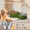 Show in main carousel: UPSKY 304 Metal Dual Food & Water Functional Stainless Steel Anti-Skid Dog & Cat Bowl Set with Lids, Green slide 5 of 11