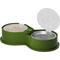 Show in main carousel: UPSKY 304 Metal Dual Food & Water Functional Stainless Steel Anti-Skid Dog & Cat Bowl Set with Lids, Green slide 1 of 11