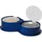 Show in main carousel: UPSKY 304 Metal Dual Food & Water Functional Stainless Steel Anti-Skid Dog & Cat Bowl Set with Lids, Blue slide 1 of 10