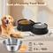 Show in main carousel: UPSKY 304 Metal Dual Food & Water Functional Stainless Steel Anti-Skid Dog & Cat Bowl Set with Lids, Black slide 4 of 10