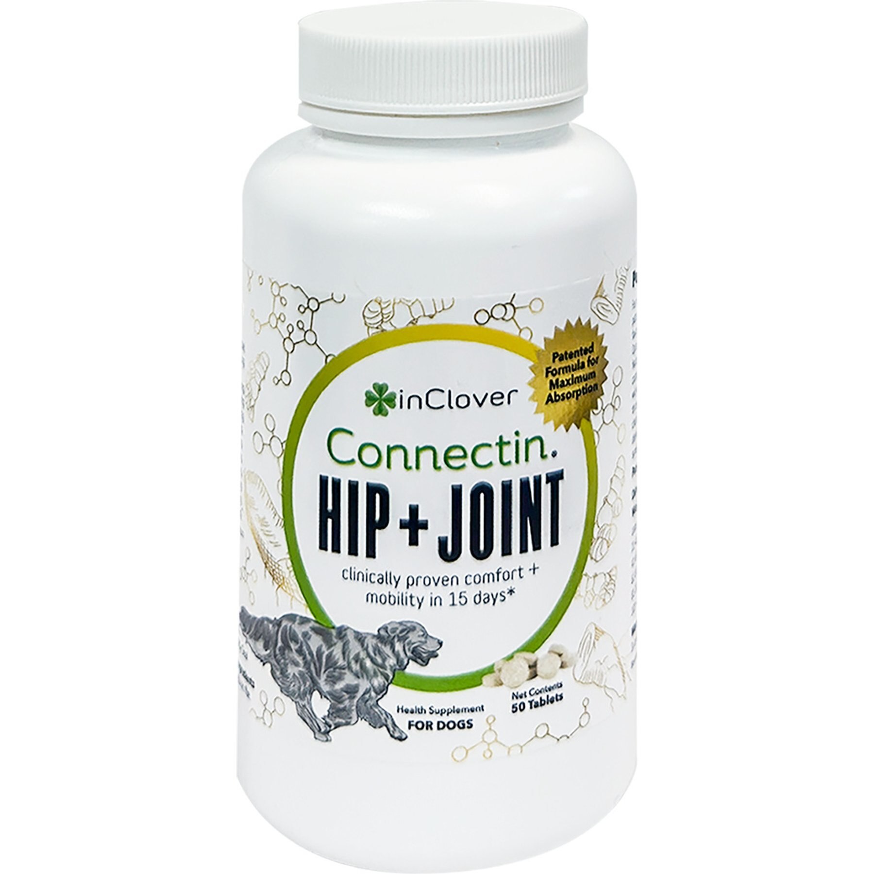 InClover Canine Connectin Hip & Joint Glucosamine Tablet Supplement for Dogs, 50 count