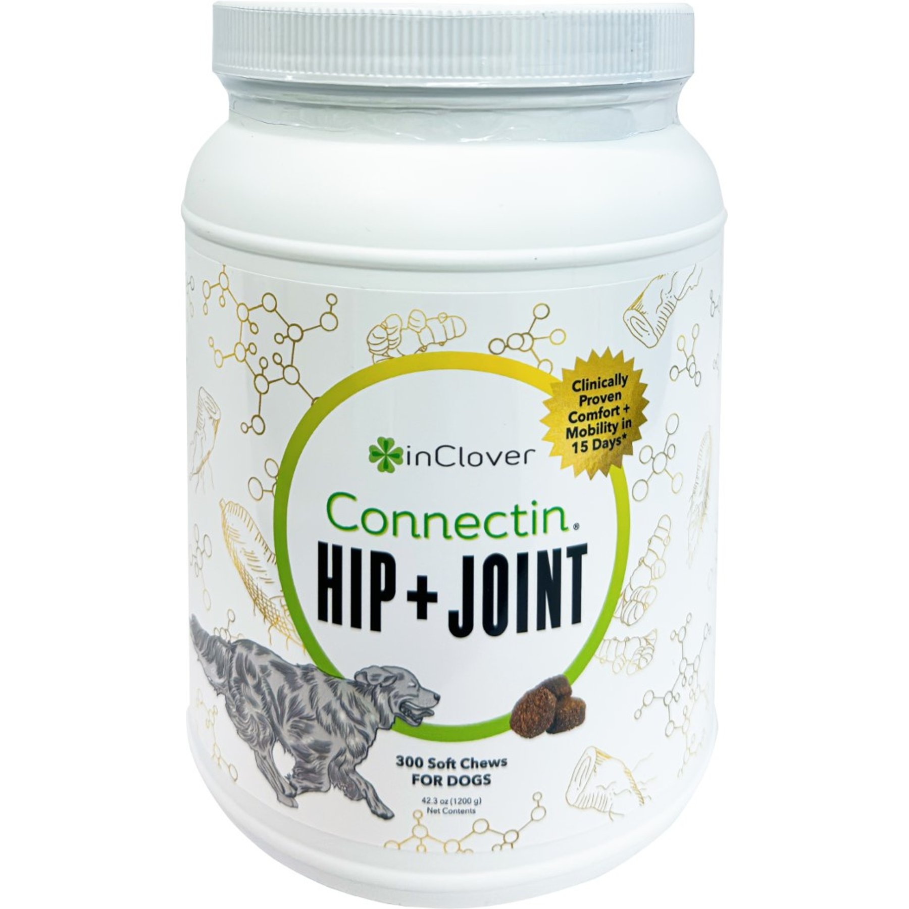 InClover Canine Connectin Hip & Joint Glucosamine Soft Chews Supplement for Dogs, 300 count