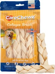 Pet Factory CareChewz Collagen 6 to 7-inch Skinny Braided Sticks Natural Flavored Chewy Dog Treats, 5 count