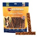 Pet Factory CareChewz 6 to 7-inch Collagen Braid Chicken Flavored Dog Hard Chews, 15 count