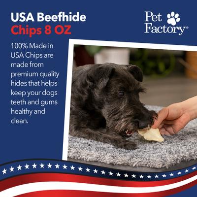Show full view: Pet Factory Beefhide Chips Natural Flavored Dog Hard Chews, 8-oz bag slide 3 of 10