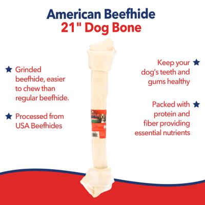 Show full view: Pet Factory Beefhide 20 to 22-inch Natural Flavored Dog Bones, 1 count slide 4 of 11