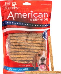 Pet Factory Beefhide Munchy Mini Rolls 5-inch Chicken Flavored Dog Hard Chews, 1.5-lb bag
