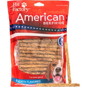 Pet Factory Beefhide Munchy Mini Rolls 5-inch Chicken Flavored Dog Hard Chews, 1.5-lb bag