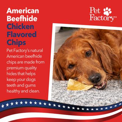 Show full view: Pet Factory Beefhide Chips Chicken Flavored Dog Hard Chews, 32-oz bag slide 3 of 10