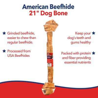 Show full view: Pet Factory Beefhide 21-inch Chicken Flavored Dog Bones, 1 count slide 4 of 8