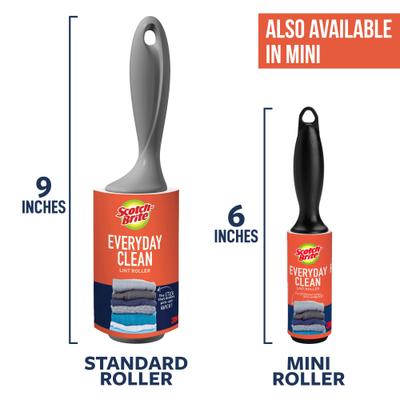 Show full view: Scotch-Brite Everyday Clean Lint Roller Twin Pack, 100 sheets, 2 count slide 7 of 8