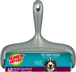 Scotch-Brite Pet Hair Pickup Large Surface Roller, 60 sheets