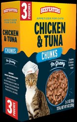 Beefeaters Chicken & Tuna Chunk in Gravy Grain-Free Cat Food Topper, case of 24