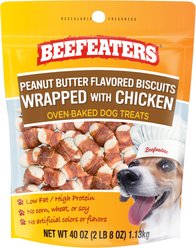 Beefeaters Peanut Butter Biscuit Wraped with Chicken Jerky Dog Treats, 40-oz bag