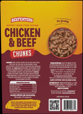 Show full view: Beefeaters Chicken & Beef Chunk in Gravy Grain-Free Dog Food Topper, case of 24 slide 4 of 4