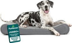 FurHaven Ultra Plush Luxe Lounger Orthopedic Cat & Dog Bed with Removable Cover, Gray, Jumbo Plus