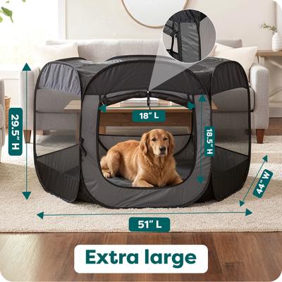 Show full view: FurHaven Soft-Sided Dog & Cat Playpen, Gray, X-Large slide 3 of 10