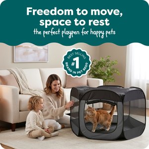 FurHaven Soft-Sided Dog & Cat Playpen, Gray, X-Large