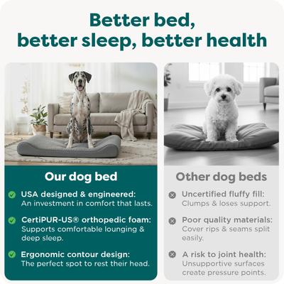 Show full view: FurHaven Ultra Plush Luxe Lounger Orthopedic Cat & Dog Bed with Removable Cover, Gray, Jumbo Plus slide 7 of 11