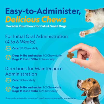 Show full view: Vetoquinol Flexadin Plus Soft Chews Joint Supplement for Cats & Dogs, 90 count slide 4 of 12