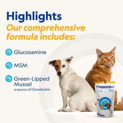 Show full view: Vetoquinol Flexadin Plus Soft Chews Joint Supplement for Cats & Dogs, 90 count slide 6 of 12