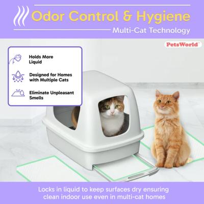Show full view: PetsWorld Litter Box Systems Multi-Cat Litter, Fresh Scented, 100 count slide 4 of 7