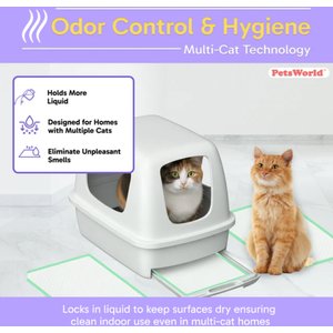 PetsWorld Litter Box Systems Multi-Cat Litter, Fresh Scented, 50 count