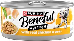 Purina Beneful Chicken with Peas in Gravy Wet Dog Food, 5.5-oz can, 12 count