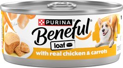 Purina Beneful Loaf Chicken & Carrot Wet Dog Food, 5.5-oz can, 12 count