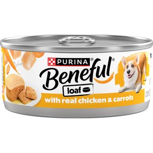 Purina Beneful Loaf Chicken & Carrot Wet Dog Food, 5.5-oz can, 12 count