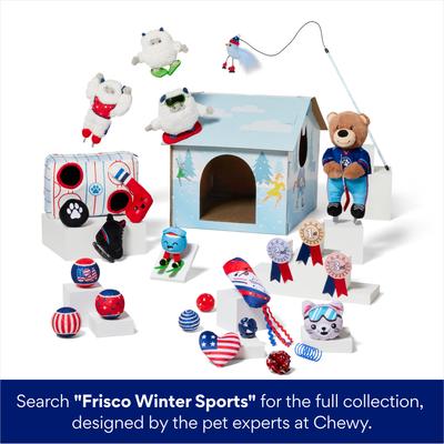 Show full view: Frisco Winter Sports Friendly Yetis Plush Squeaky Dog Toy, Medium/Large, 3 count slide 5 of 8