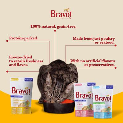 Show full view: Bravo! Healthy Medley Mariner's Medley Freeze-Dried Cat Treats, 0.75-oz bag slide 7 of 11